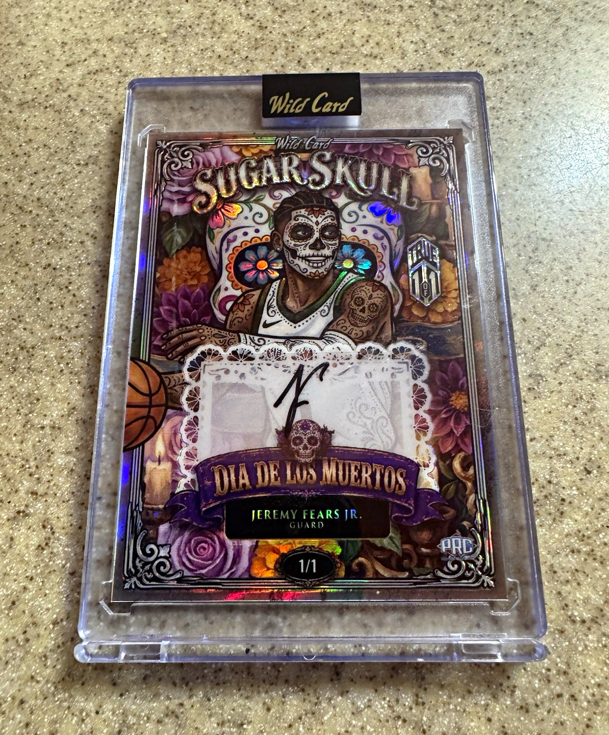 Very Rare Wild Card 2026 Sugar Skull Jeremy Fears Jr. True 1/1 Auto