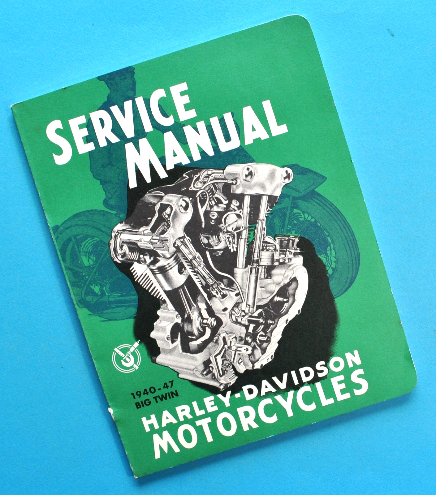 Original 1940 - 1947 Harley Davidson E EL F FL U UL UH ULH Service Manual Book