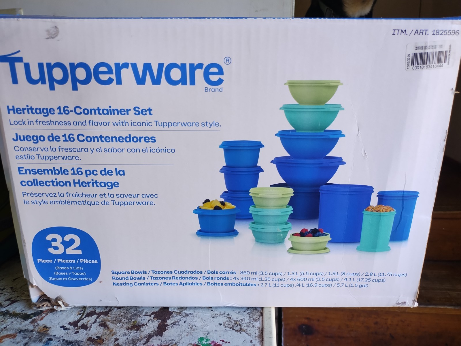 Tupperware Heritage 16-container Set, 32 Pieces Blues - Brand New