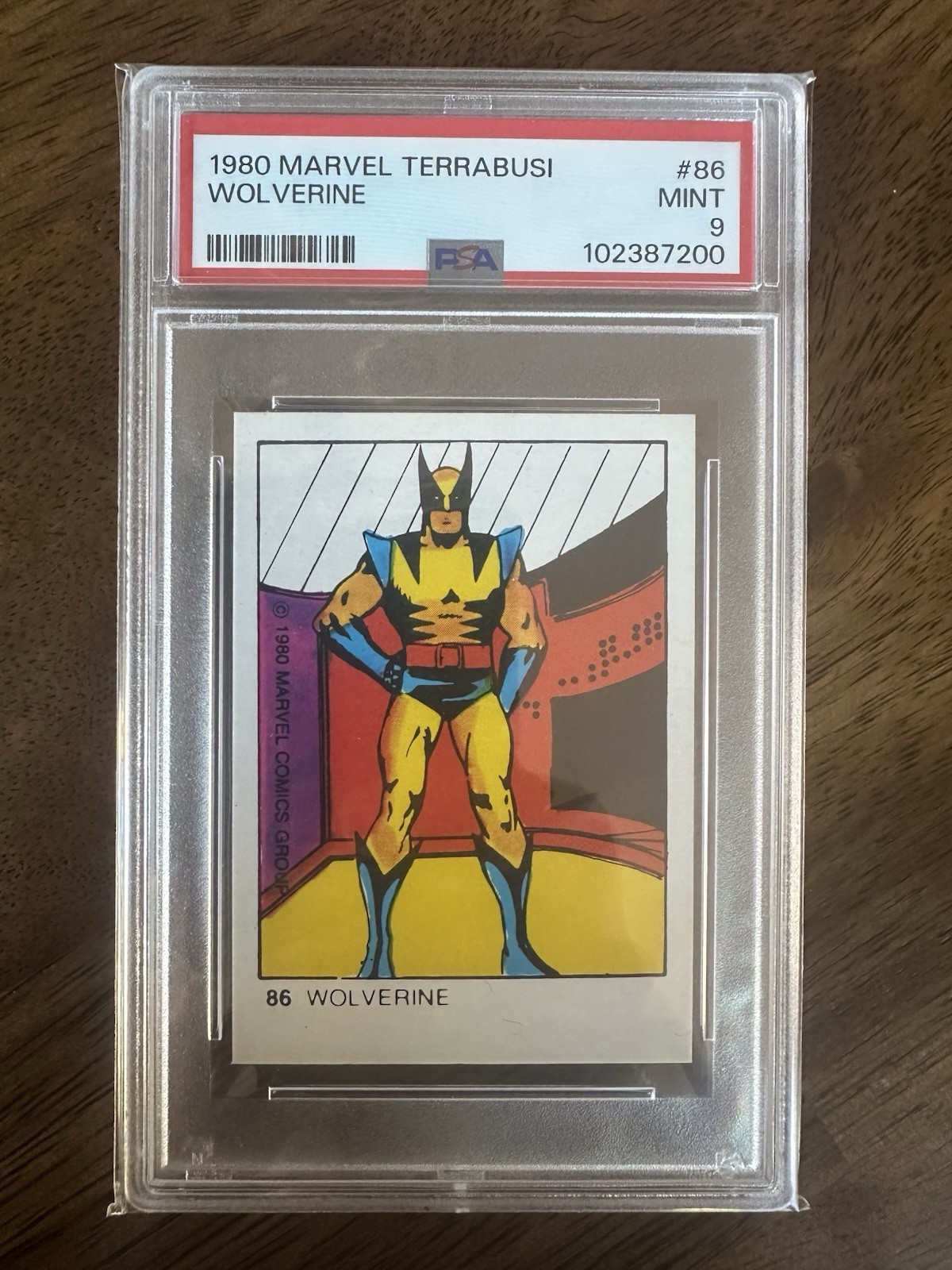 1980 Marvel Terrabusi Wolverine #86 Mint PSA 9 Graded Card