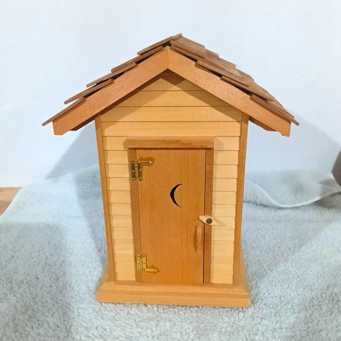 Vintage Signed Model Outhouse Miniature Folk Art By KK Kenneth Cook Pembroke PA
