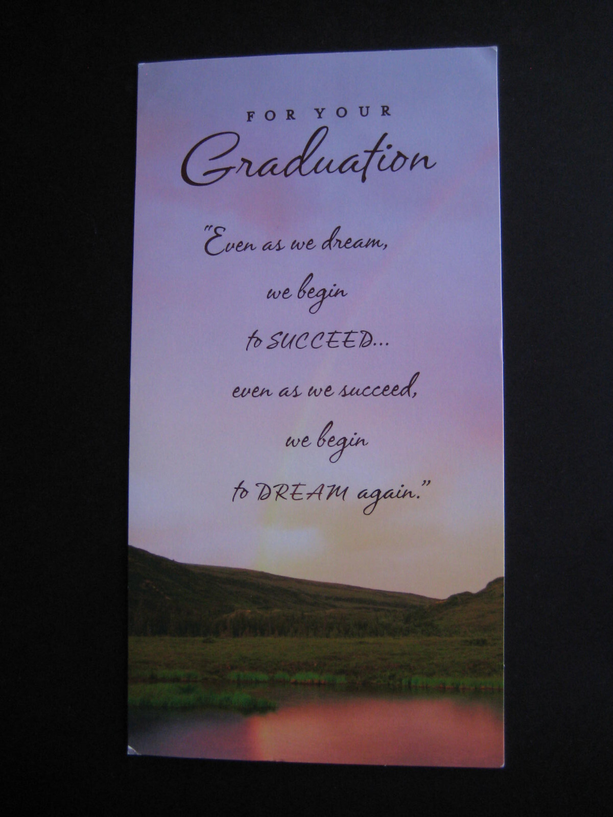 UNUSED 2000s vintage greeting card Hallmark GRADUATION w/ Money/Gift Card Holder
