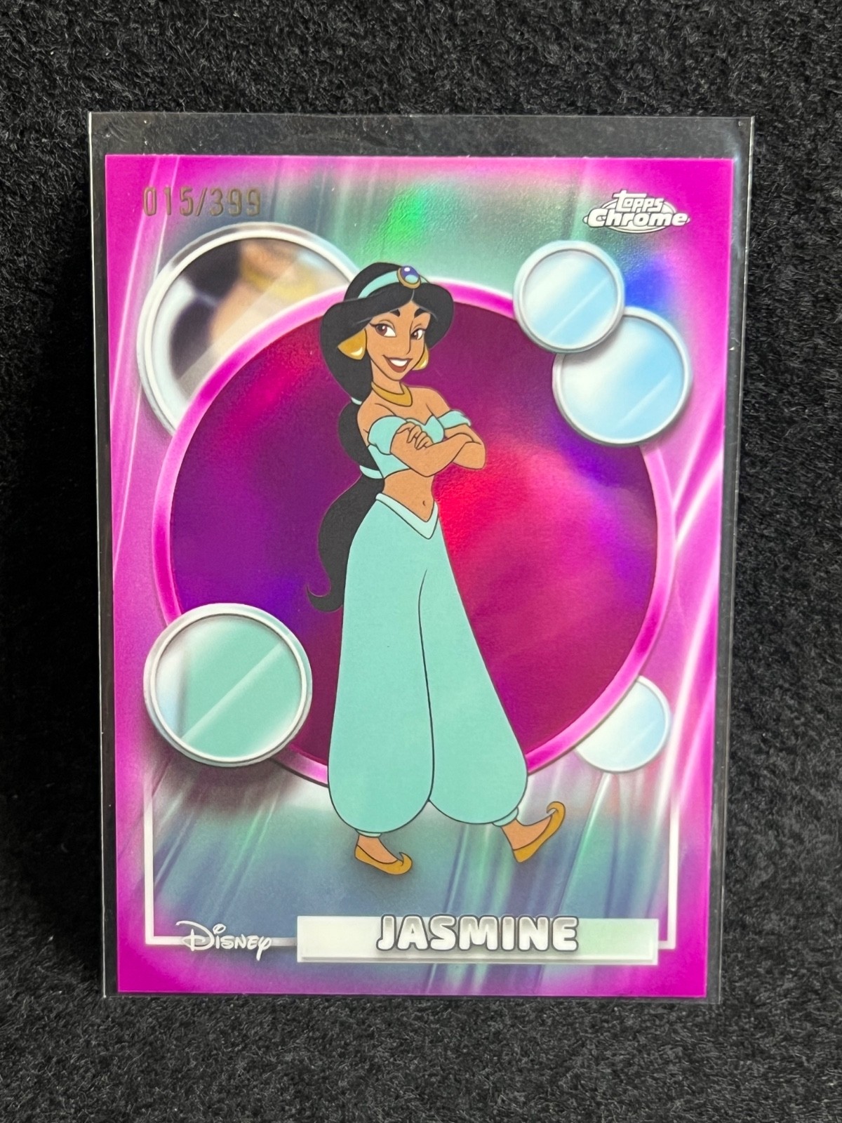 Jasmine #82  2026 Topps Chrome Disney  Aladdin  Magenta Refractor 015/399