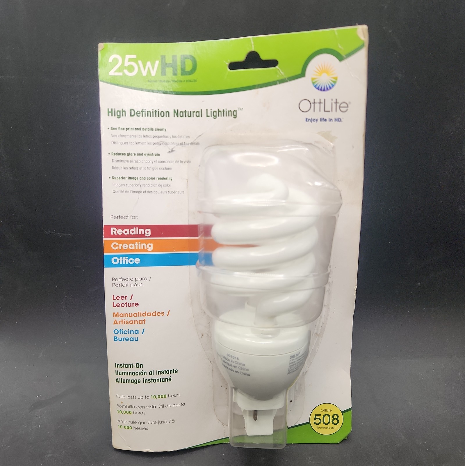 Ottlite 25w HD Model H34J3K Plug In Bulb High Definition Natural Lighting NEW