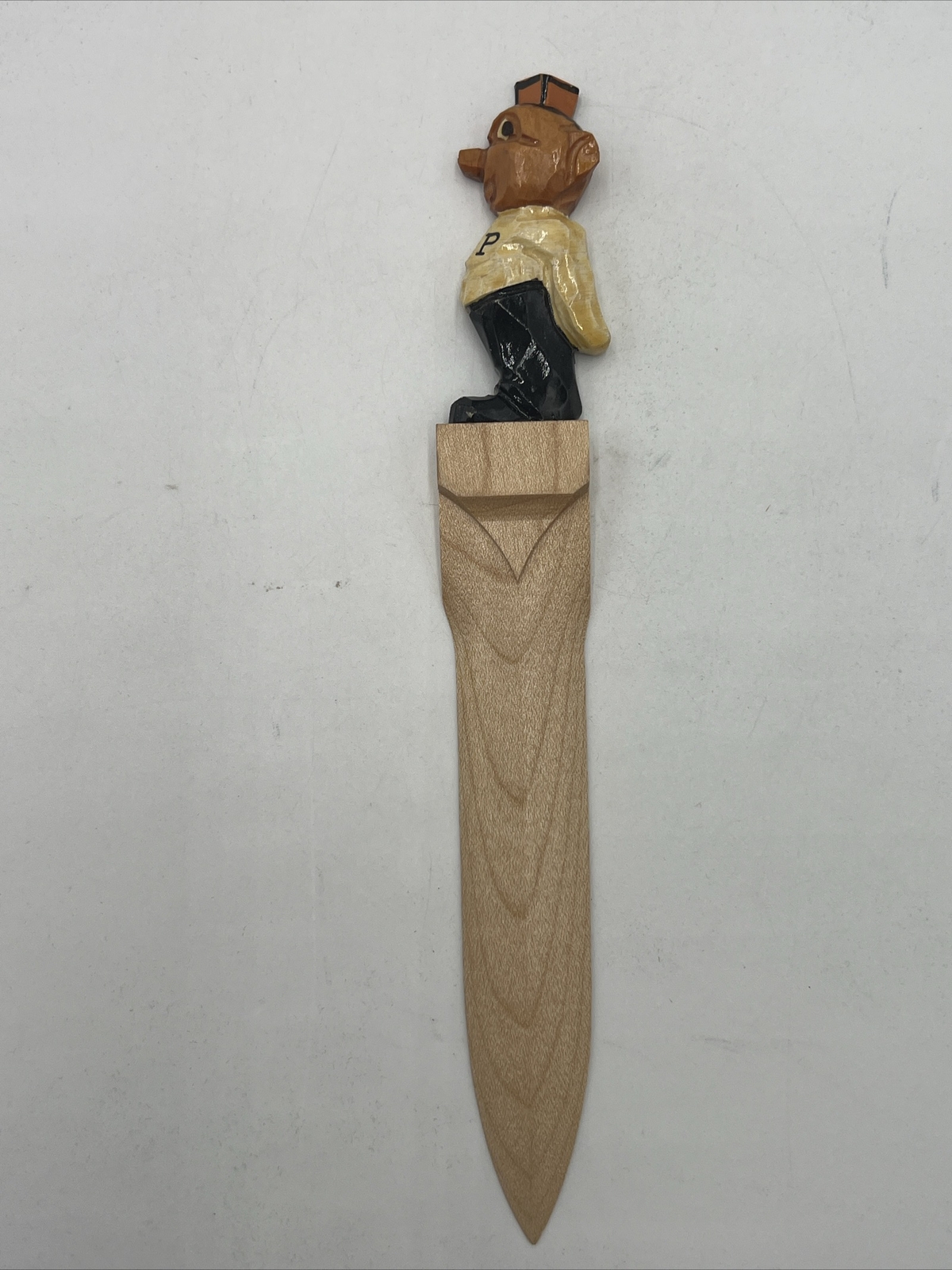 Vintage, Anri 1950's Wooden Purdue University Boilermakers Letter Opener Rare