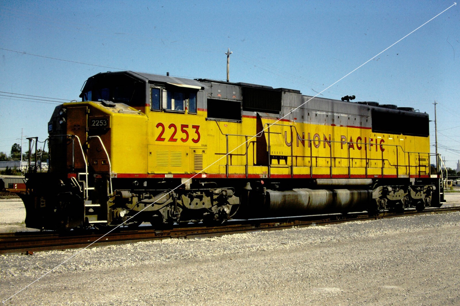 Film slide: Union Pacific UP 2253 solo - SD60M October 2003 ⚙︎