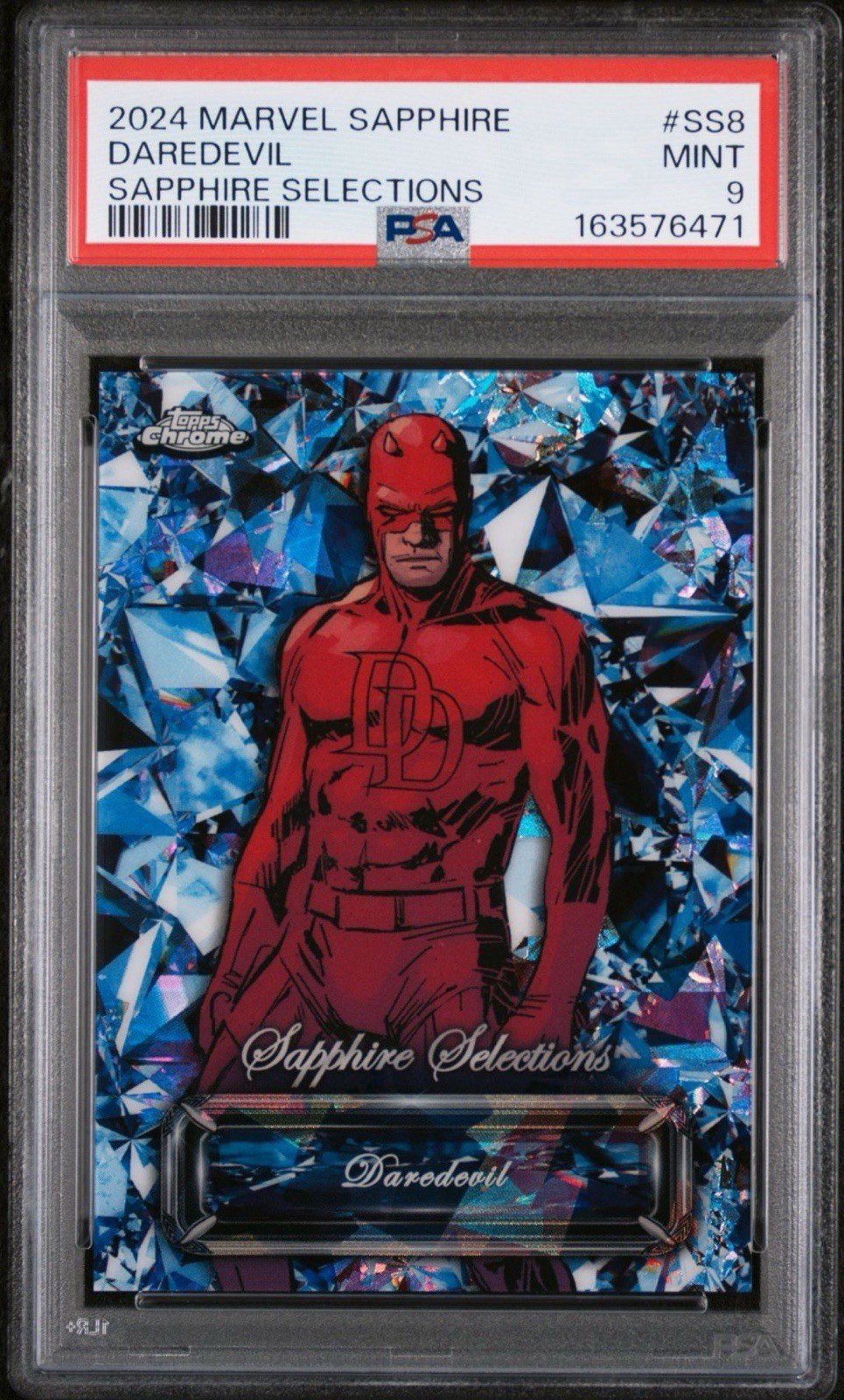2024 Topps Chrome Sapphire Marvel Daredevil Sapphire Selections SS-8 PSA 9