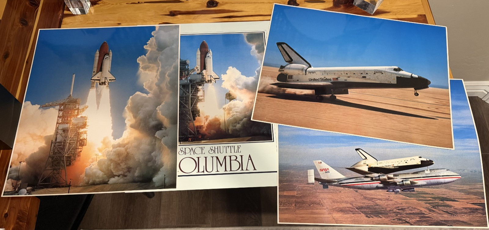 Vintage NASA Columbia Space Shuttle 16x20 Impact Photography Prints Lot of 4