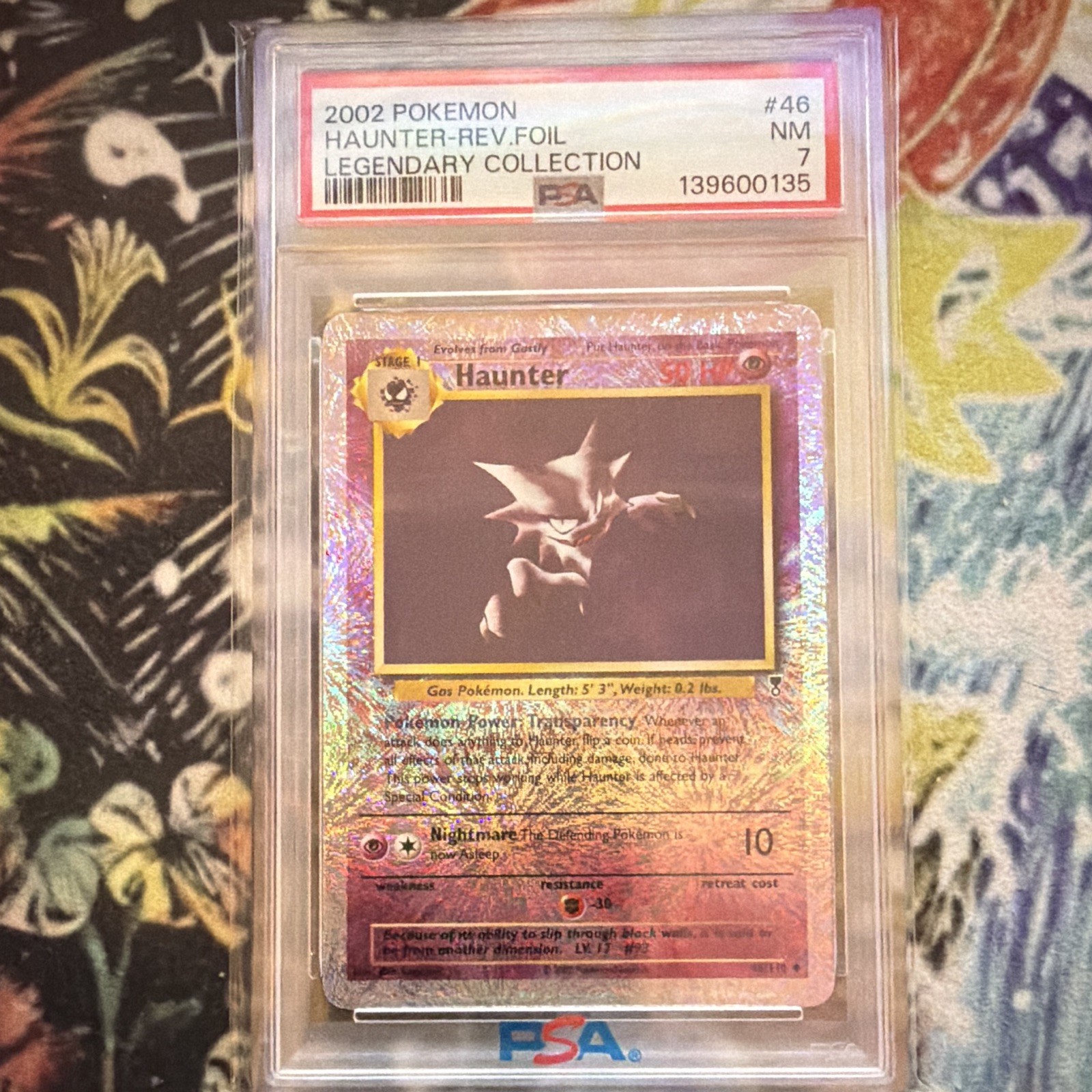2002 Pokémon Legendary Collection Haunter Reverse Foil #46 PSA 7 English