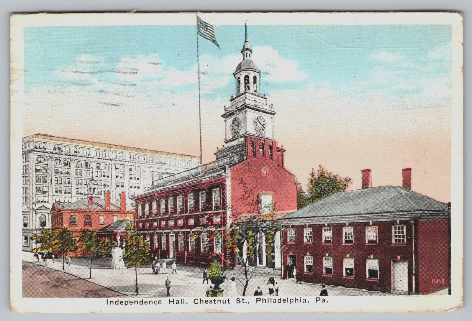 Philadelphia, Pa., Chestnut St., Independence Hall, Year 1923, Vintage Postcard