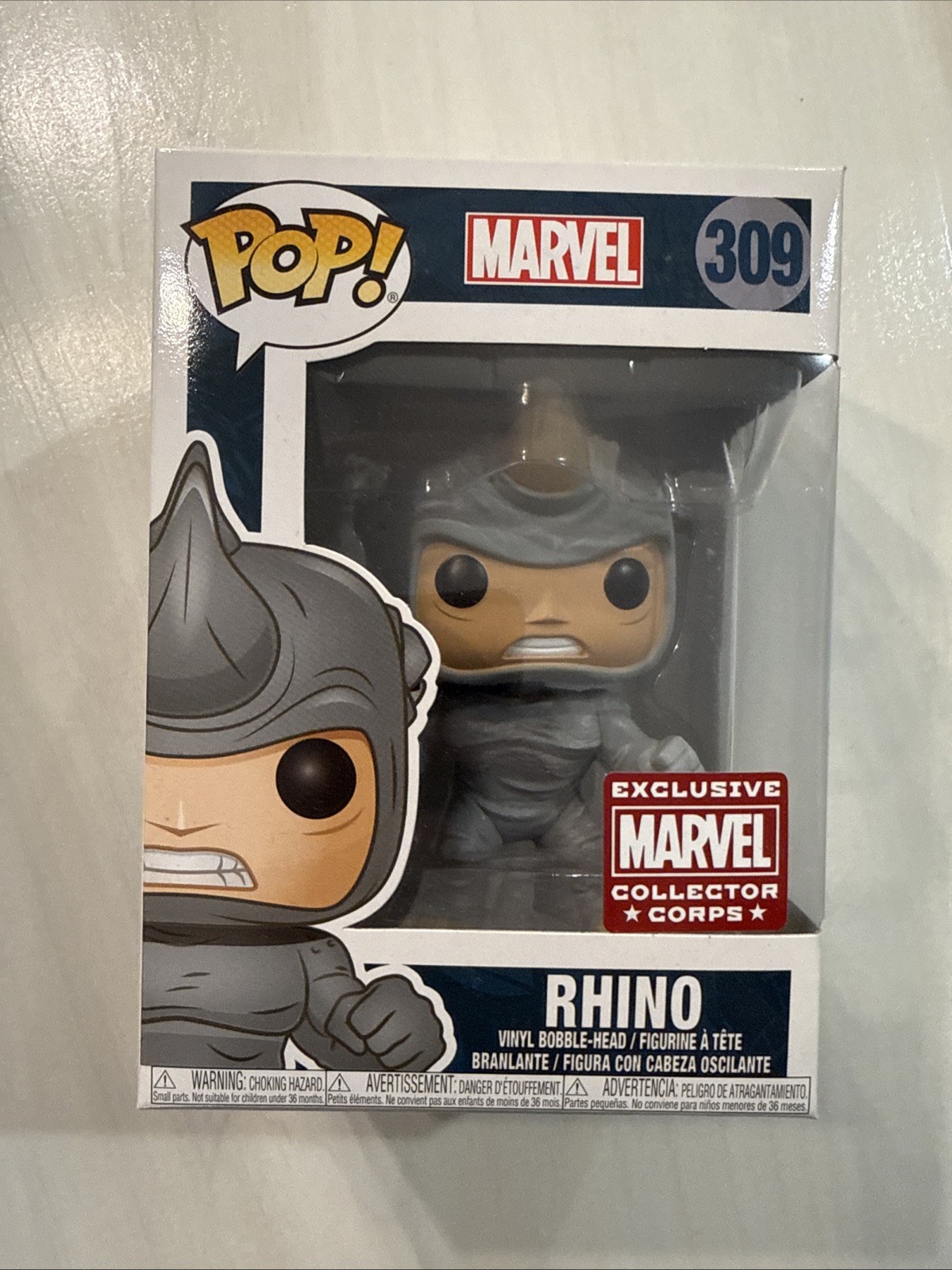Funko Pop Vinyl: Rhino Marvel Collector Corps Exclusive #309 Vinyl Figure