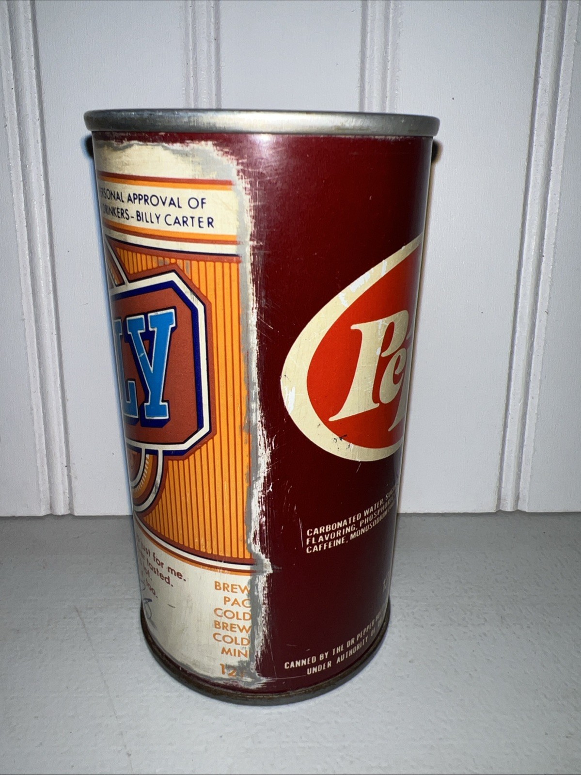 Vintage 1970’s Error Dr. Pepper/Billy Beer 12oz Can Empty Very Collectible  ￼