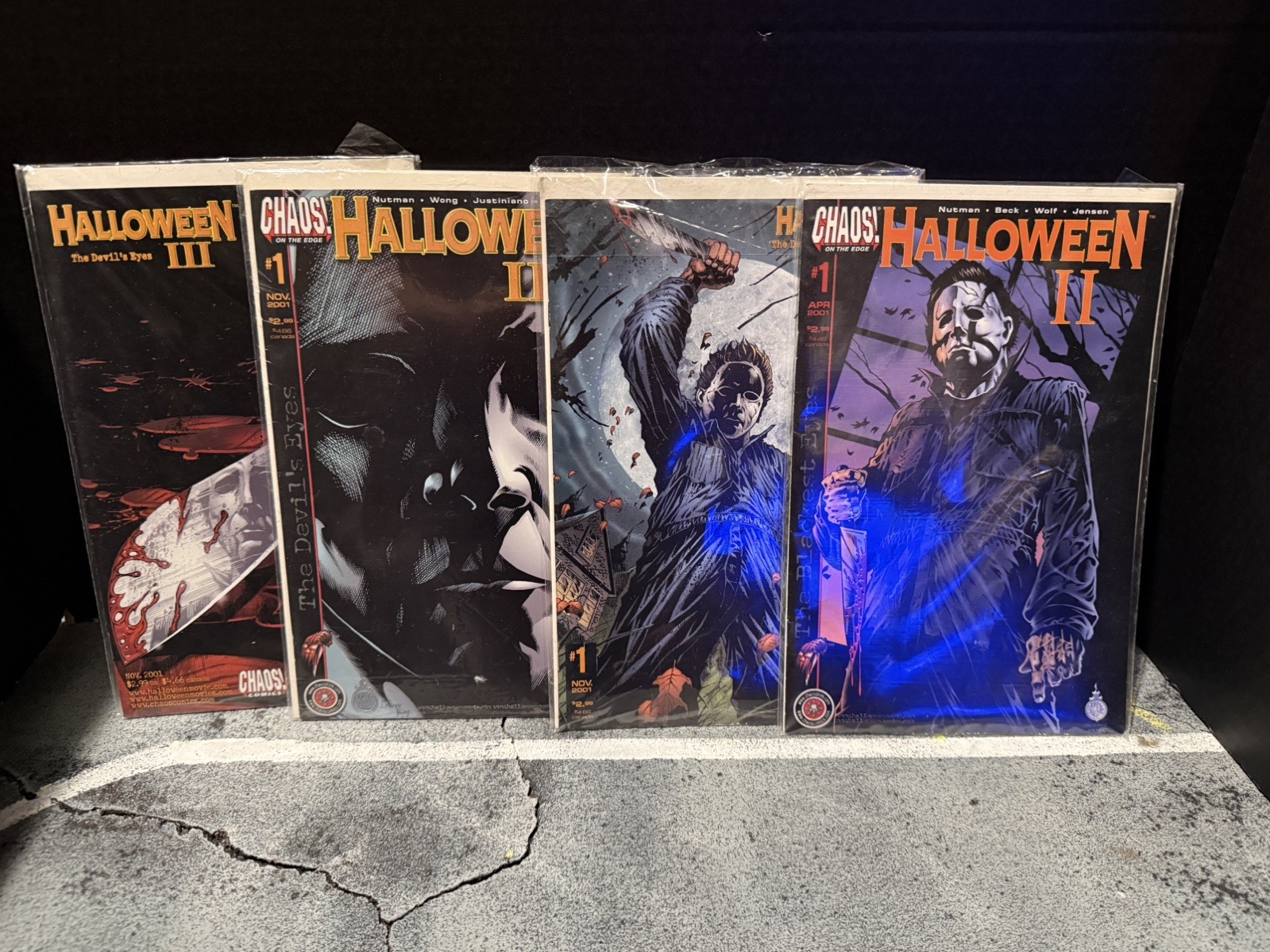 Chaos Comics Halloween II #1 and #III three variant covers Horror Sci-Fi Color