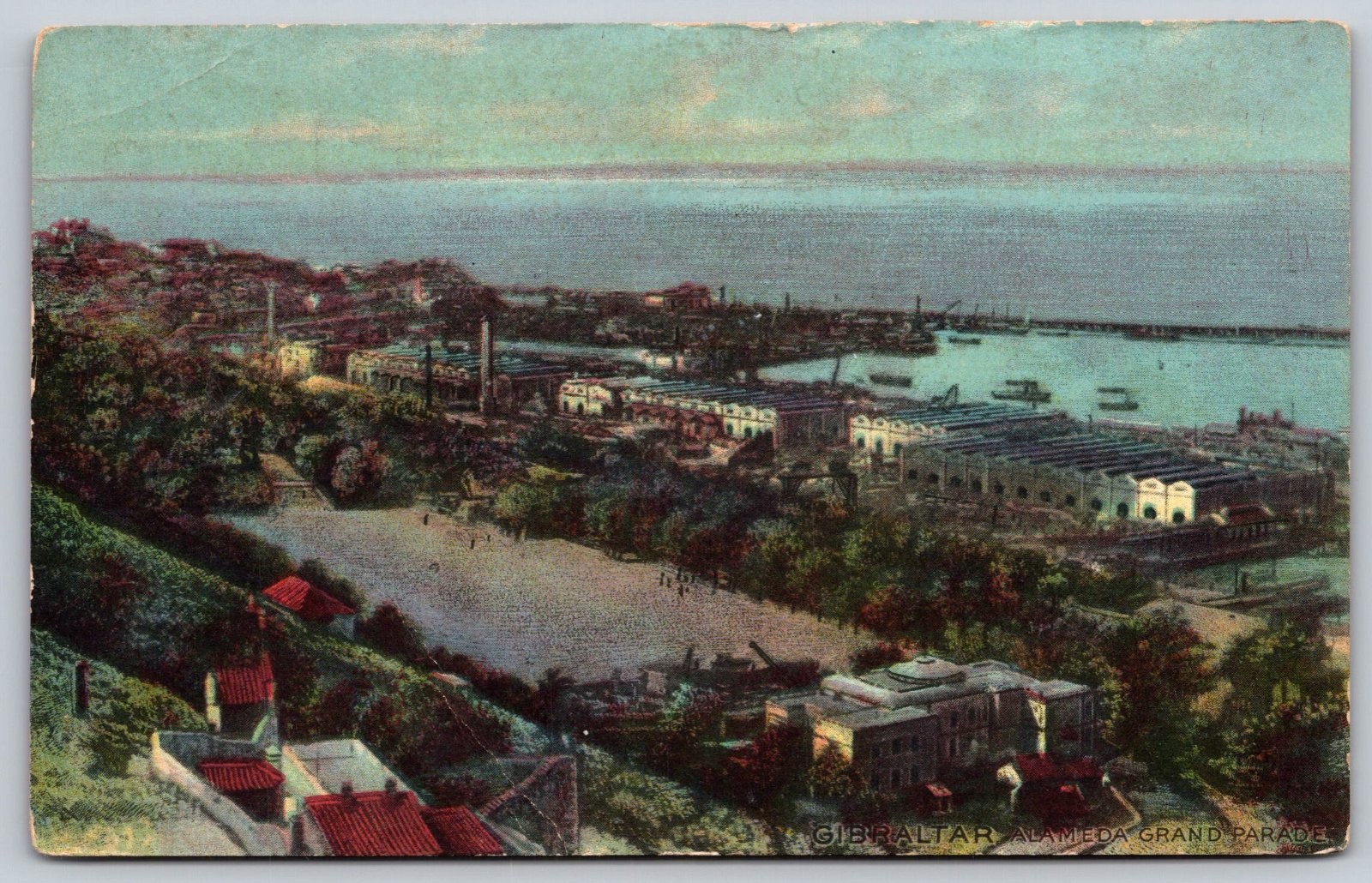 Gibraltar Alameda Grand Parade View Prudential Insurance Postcard PC405