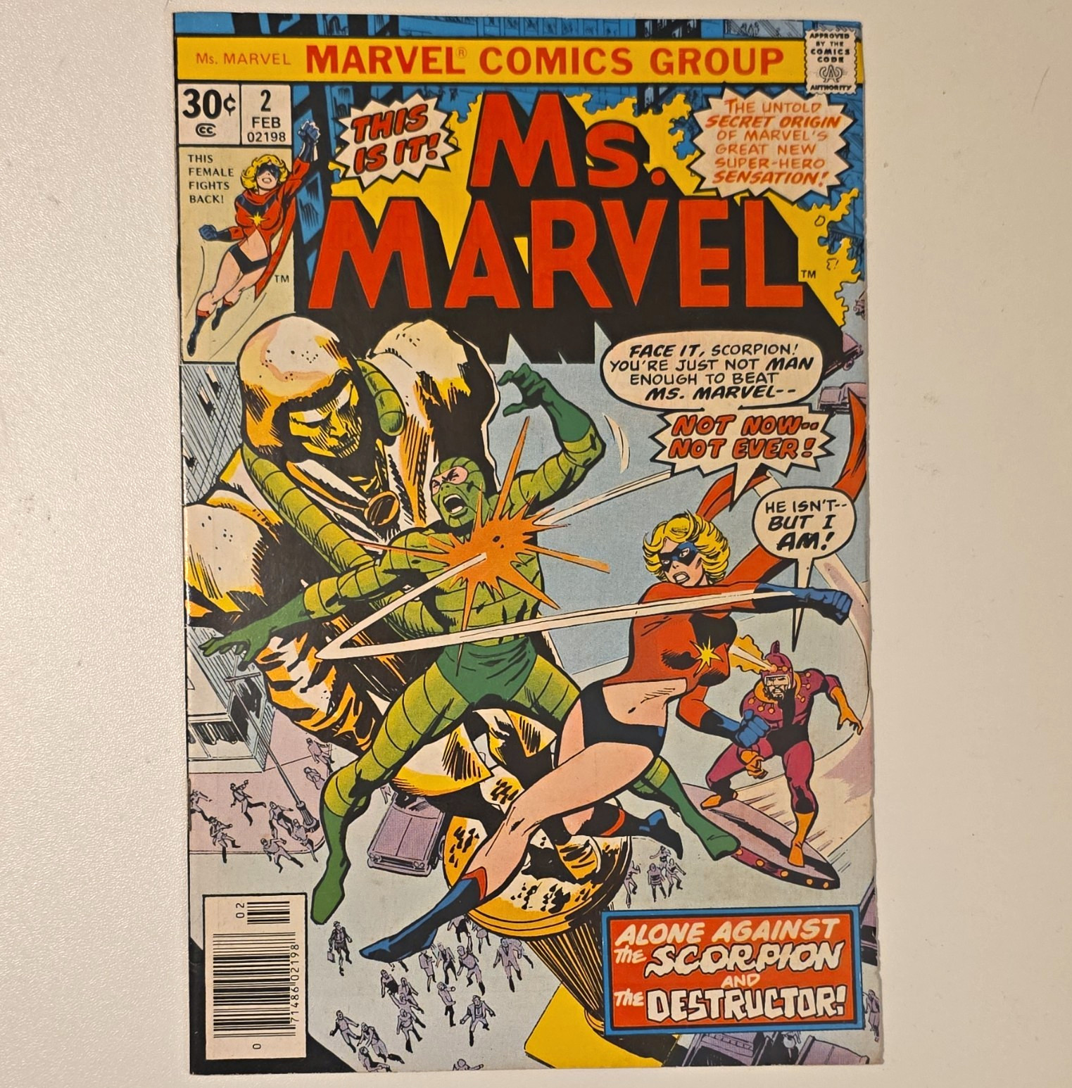 Marvel  Ms. Marvel #2 (1977)  Origin Issue. Ms. Marvel #5 Vision App. Both Vf.