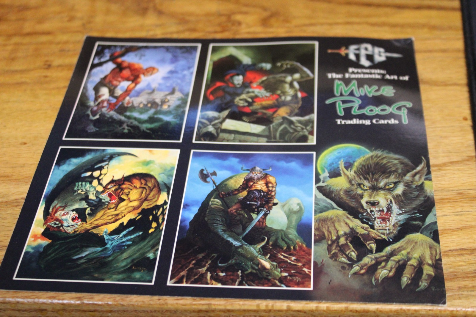 1994 FPG The fantastic art of mike ploog Deluxe 4 card uncut promo sheet