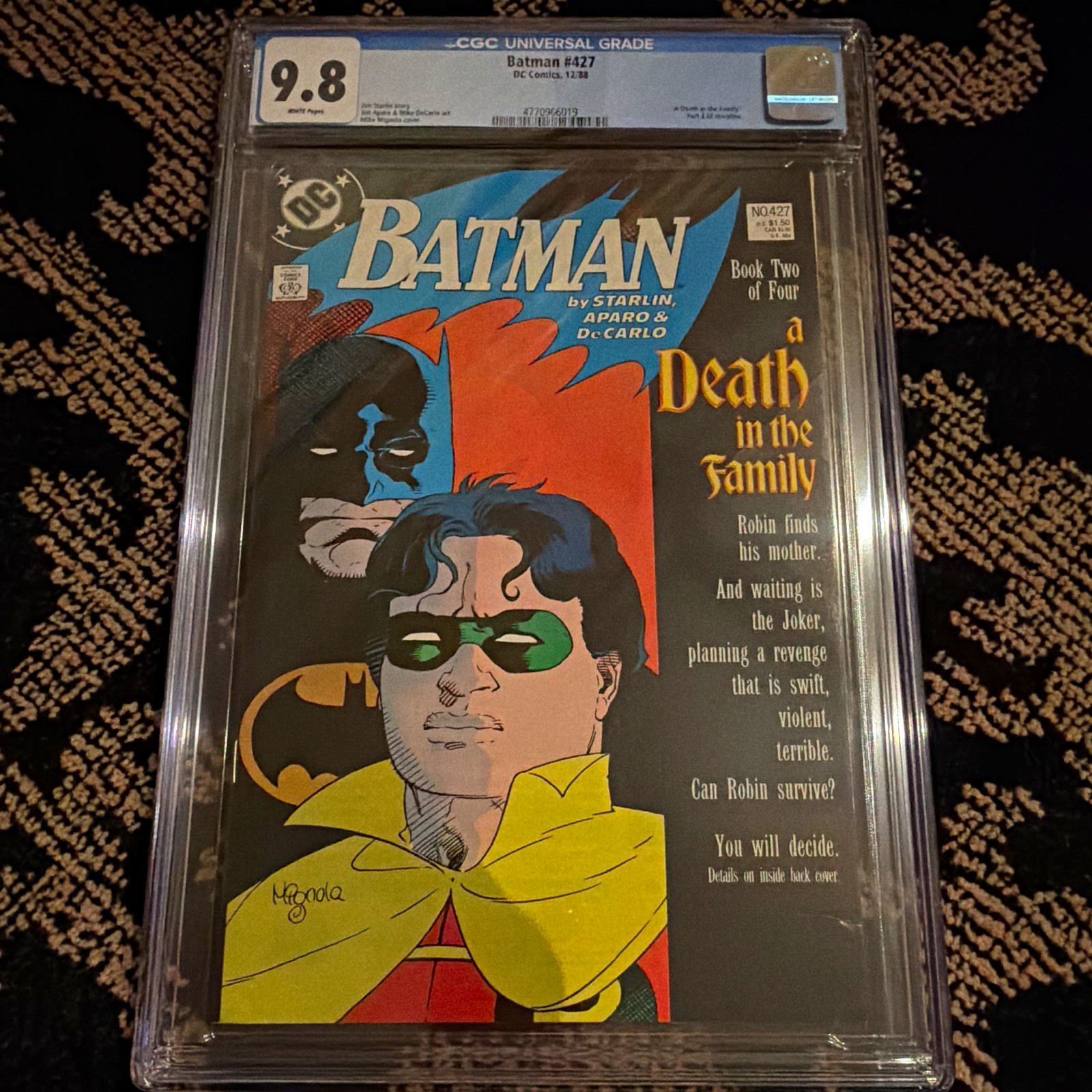 Batman #427 CGC 9.8 (1988) DC Comics A Death in the Family Signed Mignola