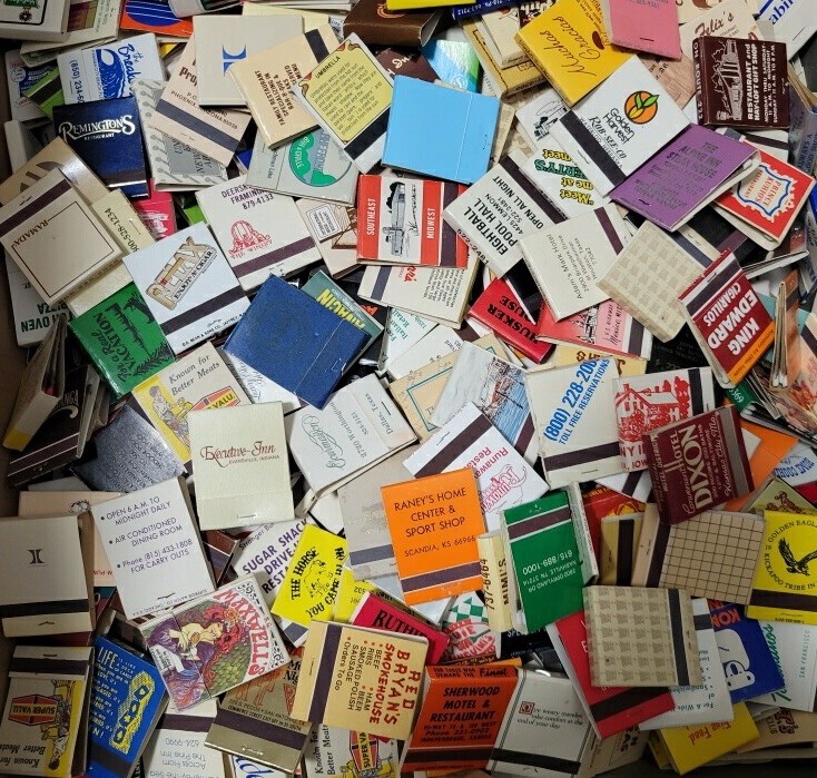 65  Vintage Full Unused Matchbooks No Dups Look😉 - FRESH LOT