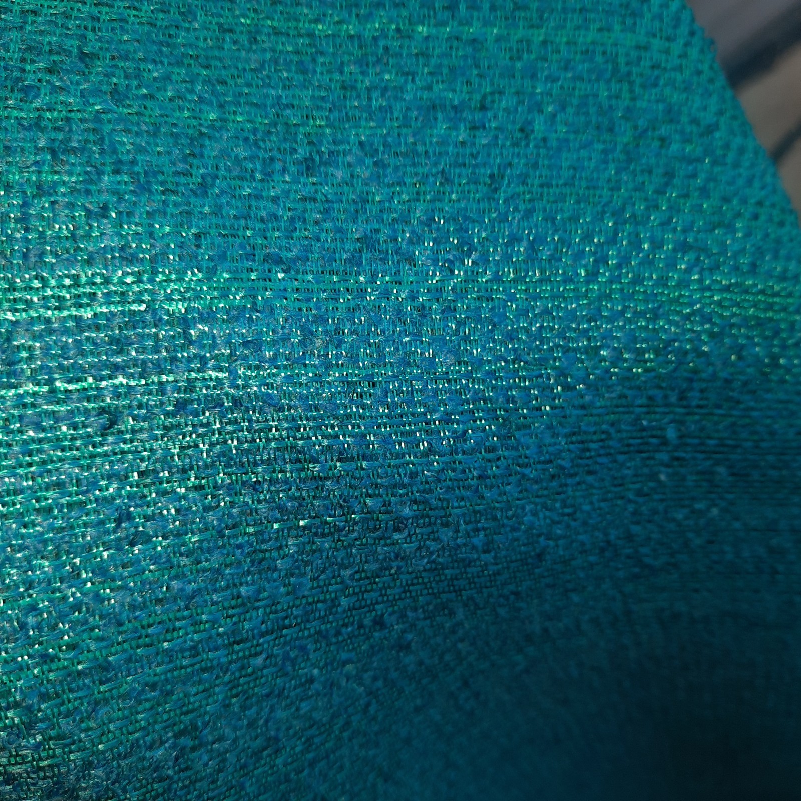 Bright, beautiful Vintage Teal Curtain Panels, Pinch Pleat Tops, 71