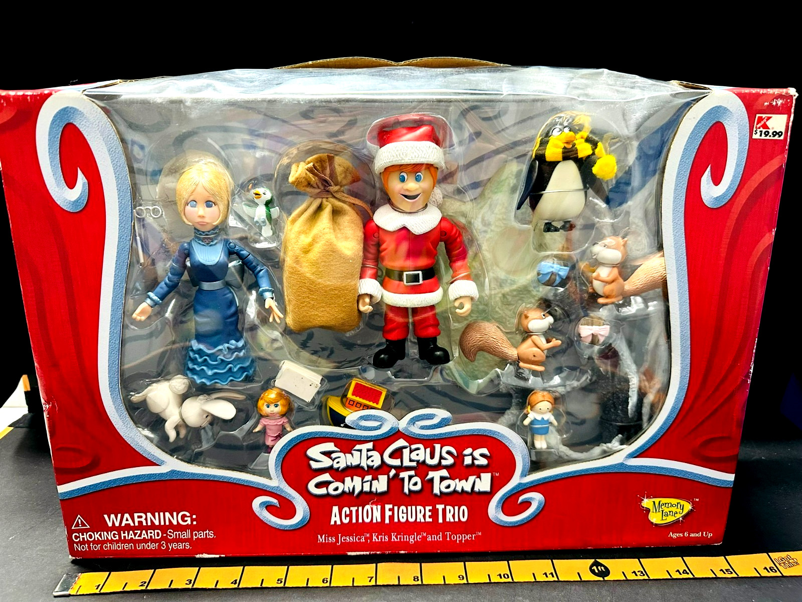 2004 Memory Lane Santa Claus Is Comin’ to Town Christmas Action Figures NIB PICK