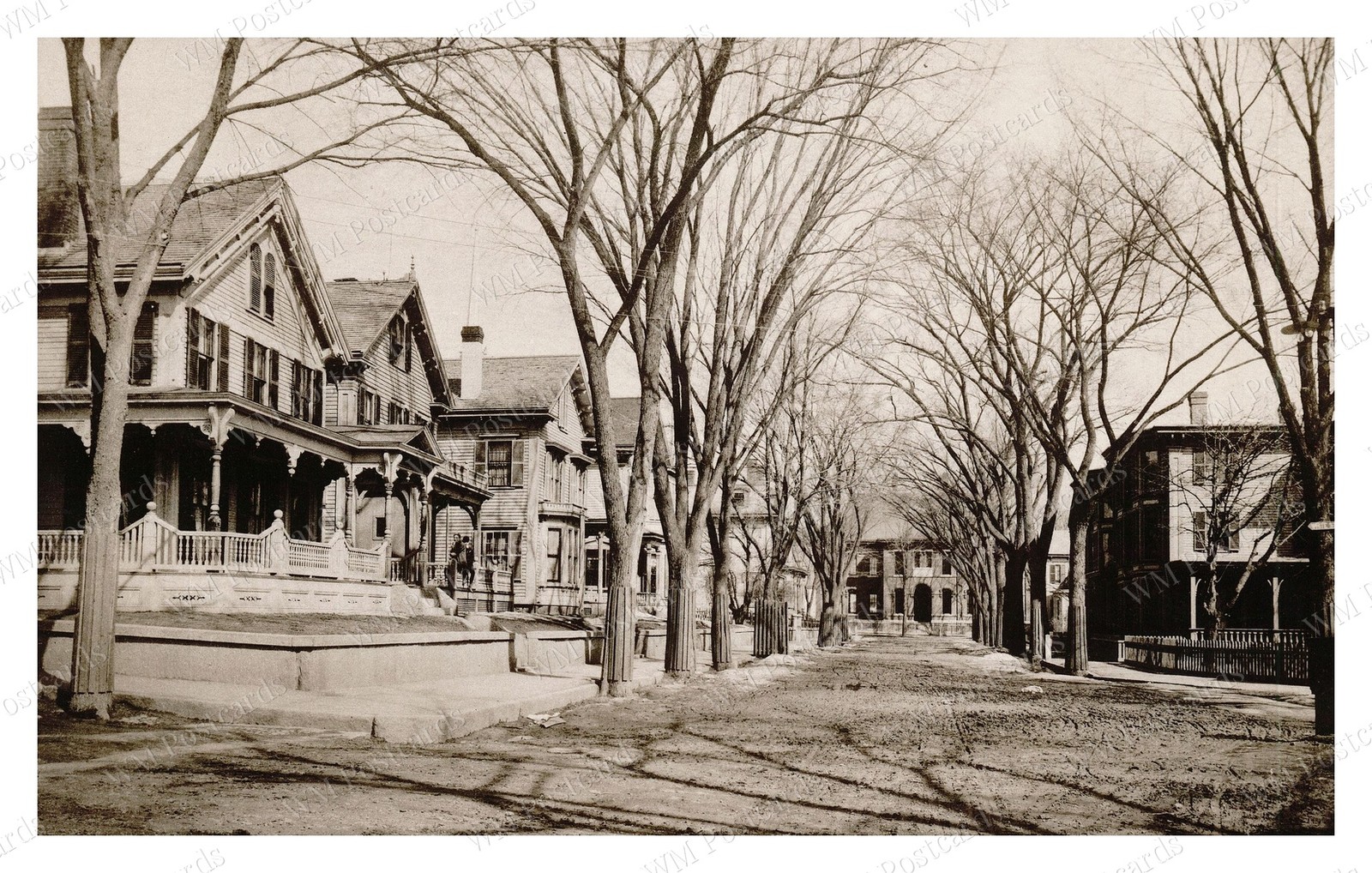 Lawrence Massachusetts 1893 Bradford Street Rowhouses Standard Postcard