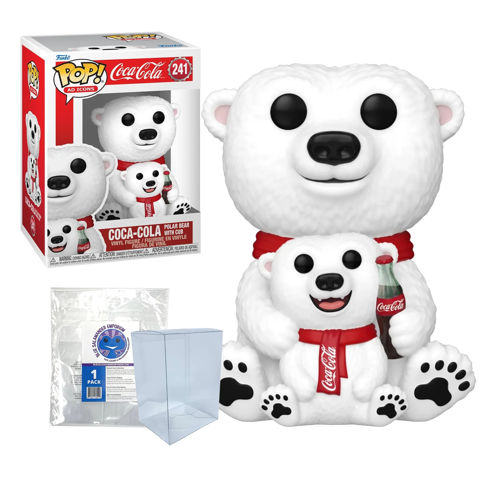 Coca-Cola Polar Bear with Cub Funko Pop #241 with Protective Case – Ad Icons