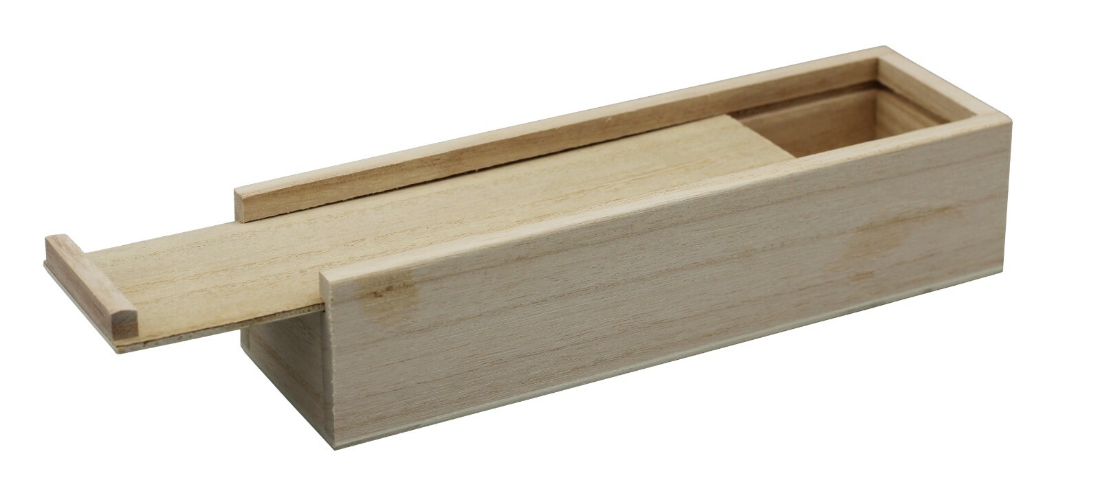 Unfinished Wooden Pencil, Pen, Stash, Trinket Storage Box with Slide Top Unfinished Wooden Pencil, Pen, Stash, Trinket Storage Box with Slide Top
