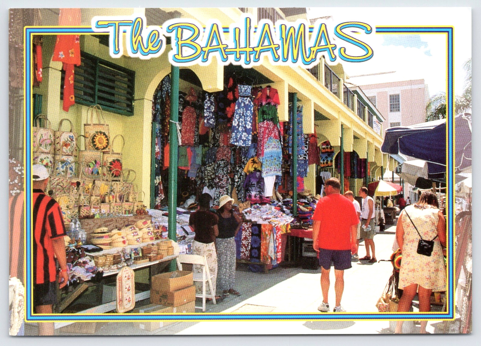 Bahamas Nassau, Shopping Market, People, Unposted Chrome 6 x 4