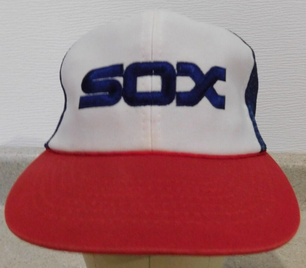 VTG 80's Chicago White Sox Twins Hat Michael Jordan Cursive Mesh Truckers M/L