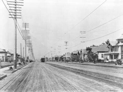 Pasadena Avenue Looking North In Highland Park 1910 California - Old Photo