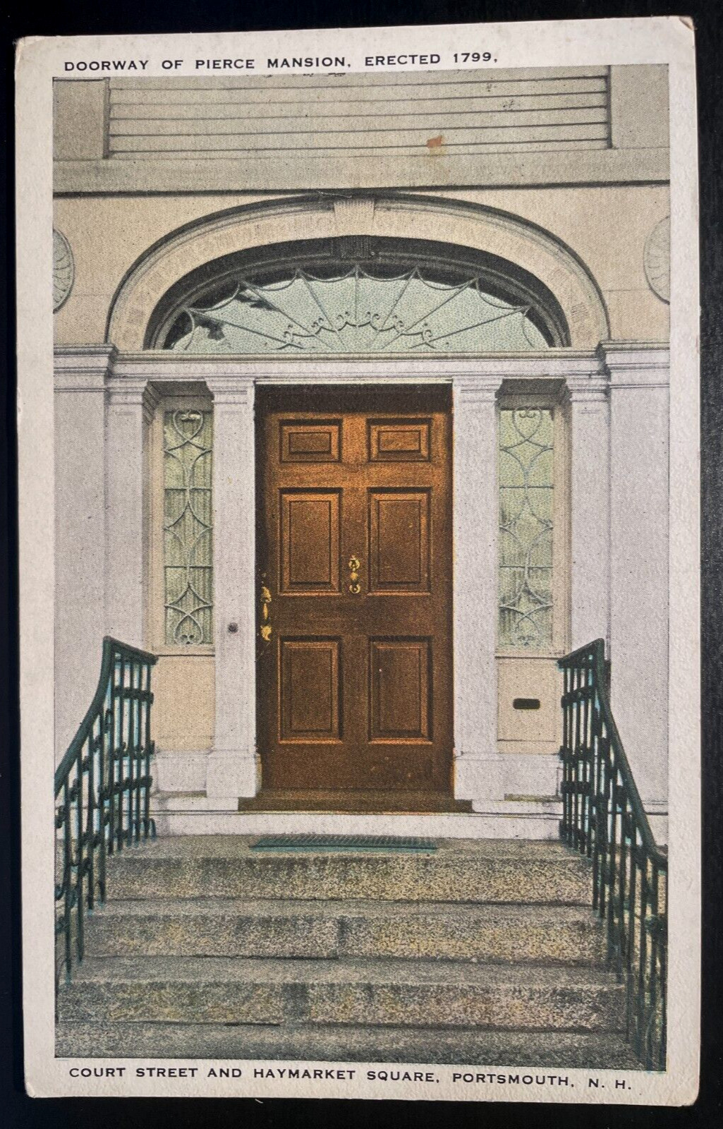Vintage Postcard 1915-1930 Pierce Mansion Doorway, Portsmouth, New Hampshire (NH