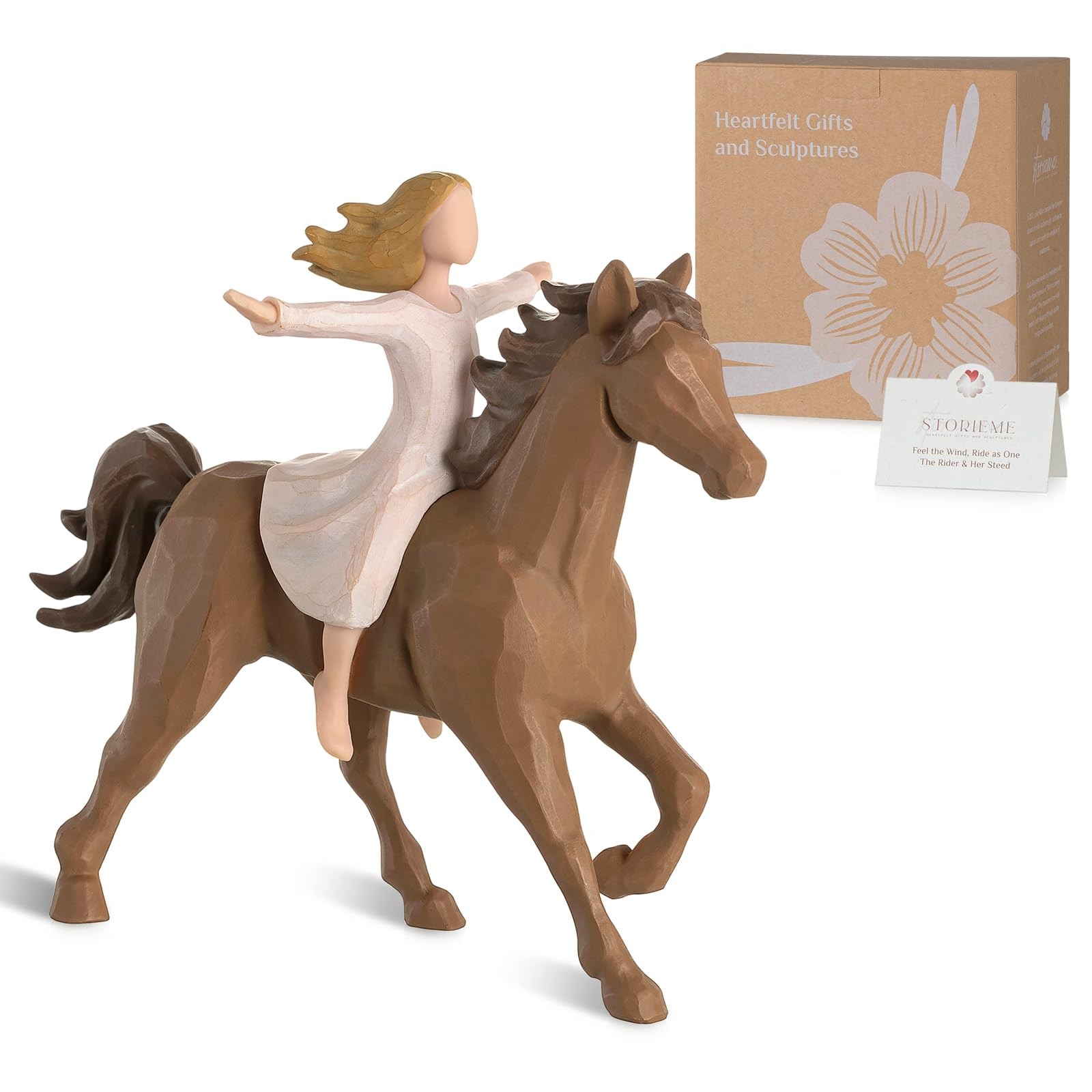 Storieme Cool Girl Riding Horse Figurines