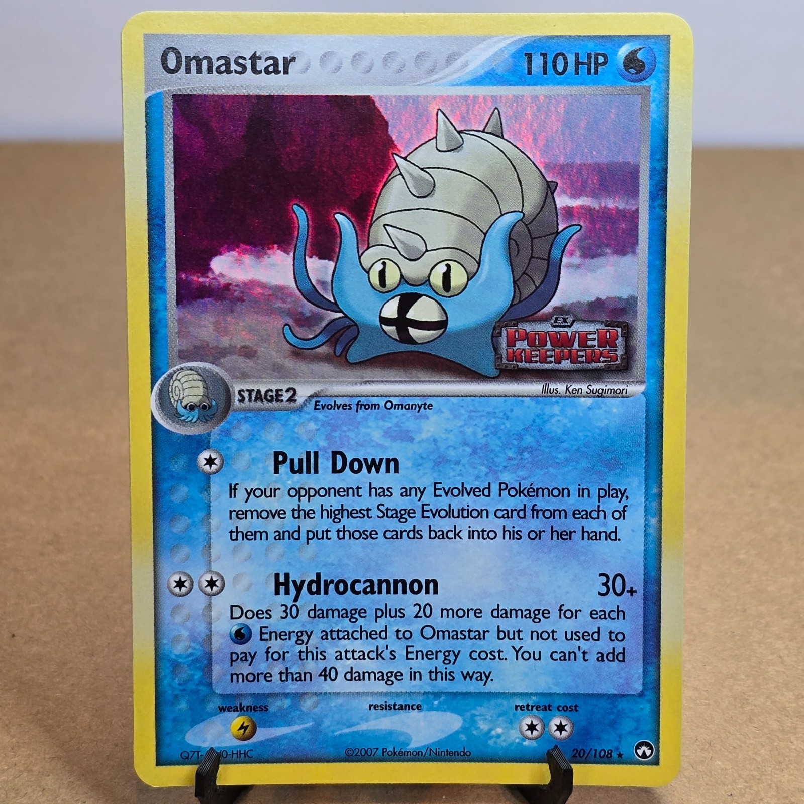 2007 Pokemon EX Power Keepers Omastar 20/108