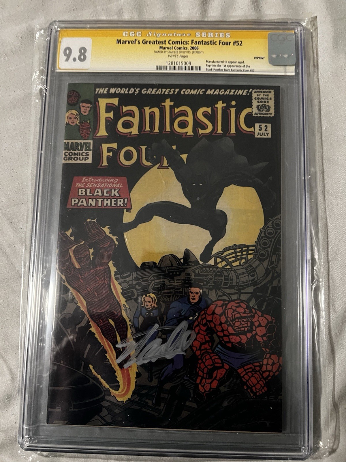 🔥🔥🔥RARE FF #52 Signed By Stan Lee WAKANDA FOREVER