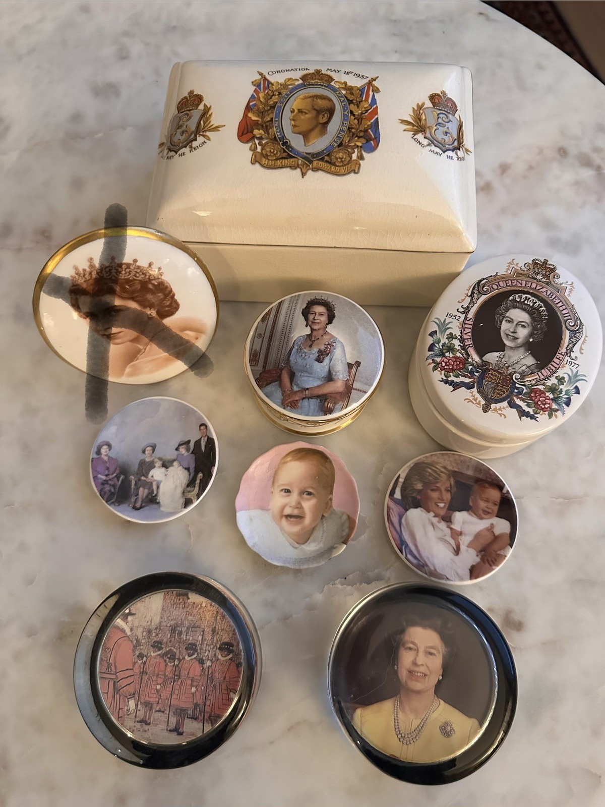 Vintage Royal Family Memorabilia Lot Queen Elizabeth Diana William 