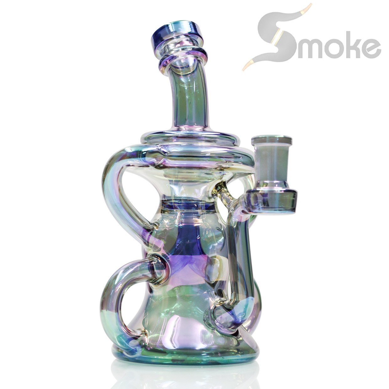8INCH Glass Bongs and Water Pipes Tobacco Smoking Recycler Bong 14mm bowl Hookah