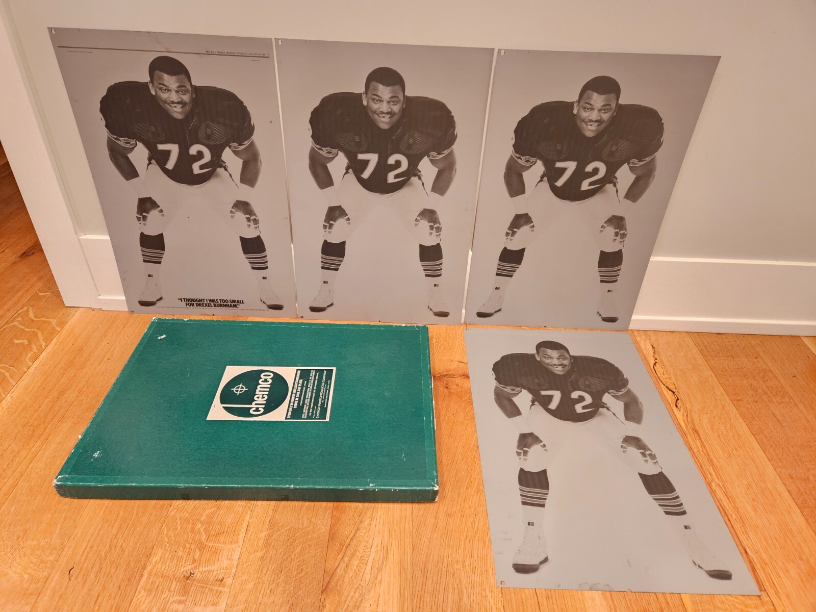 VTG Drexel Burnham Lambert William Refrigerator Perry Chicago Bears Ads Art