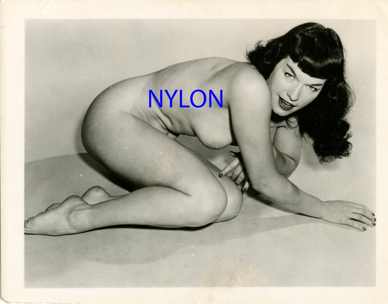 RARE BETTIE PAGE VINTAGE 1950's 4 x 5 PHOTOGRAPH