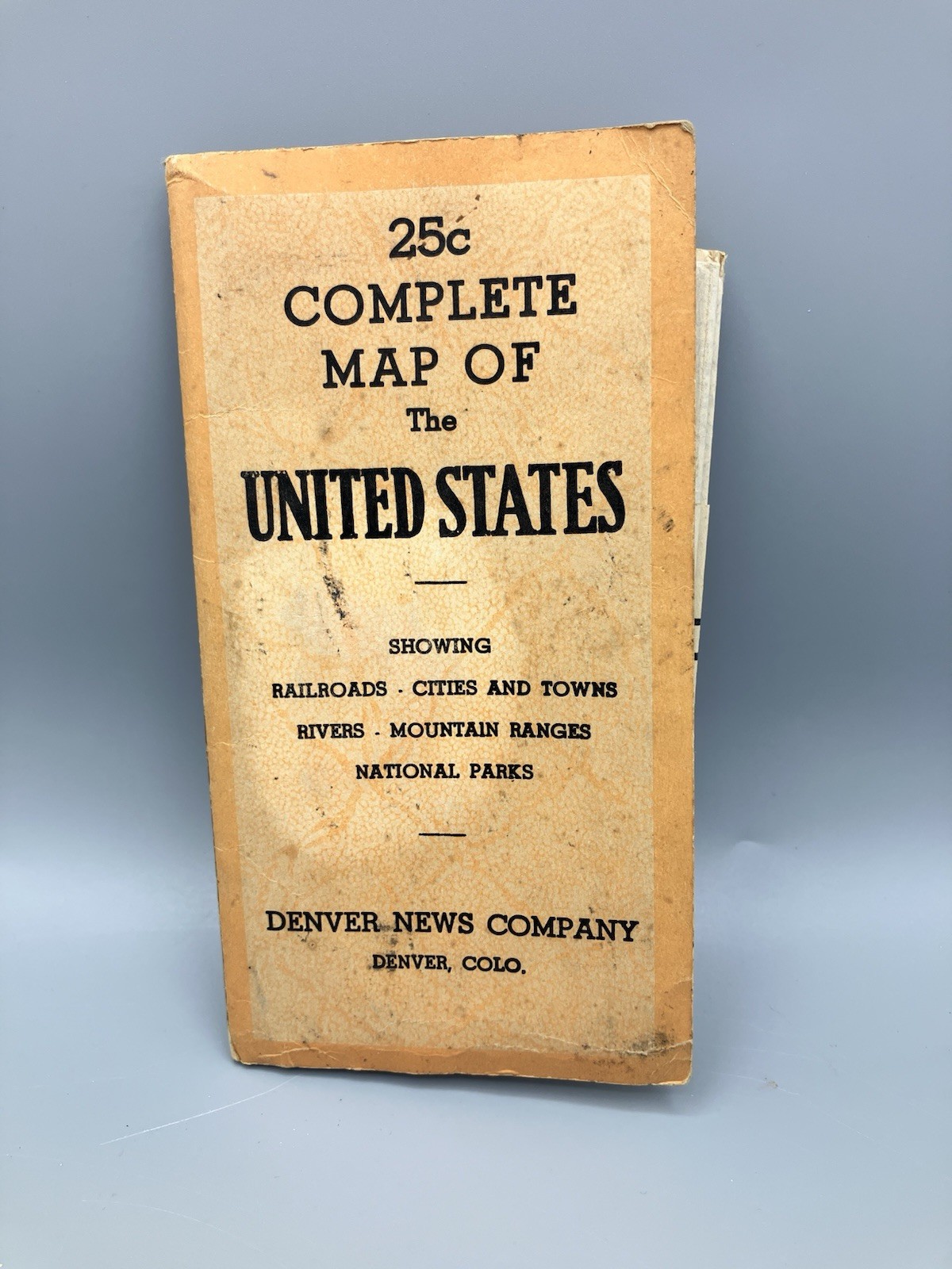 [Denver News Co.] Complete Map of the United States Hotchkiss Map Co. c.1950
