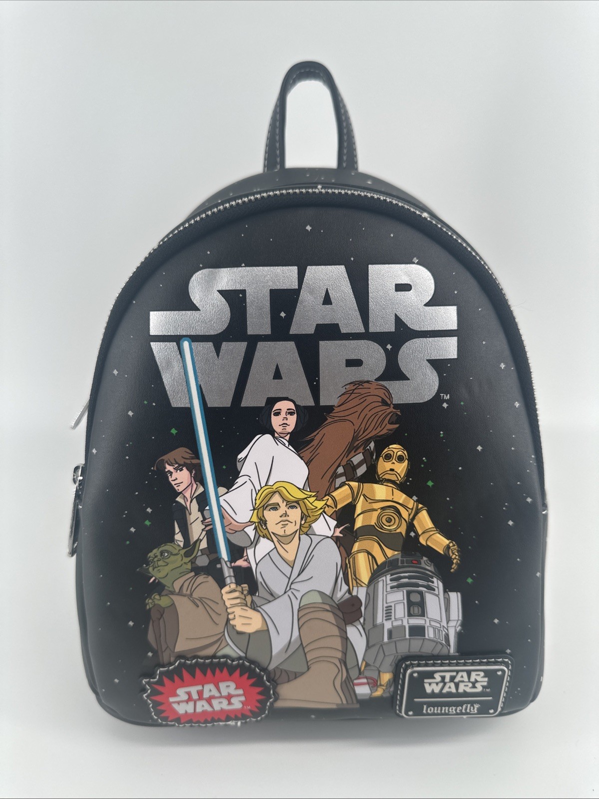 New Disney Parks Star Wars Glow-in-the-Dark Loungefly Mini Backpack NWT