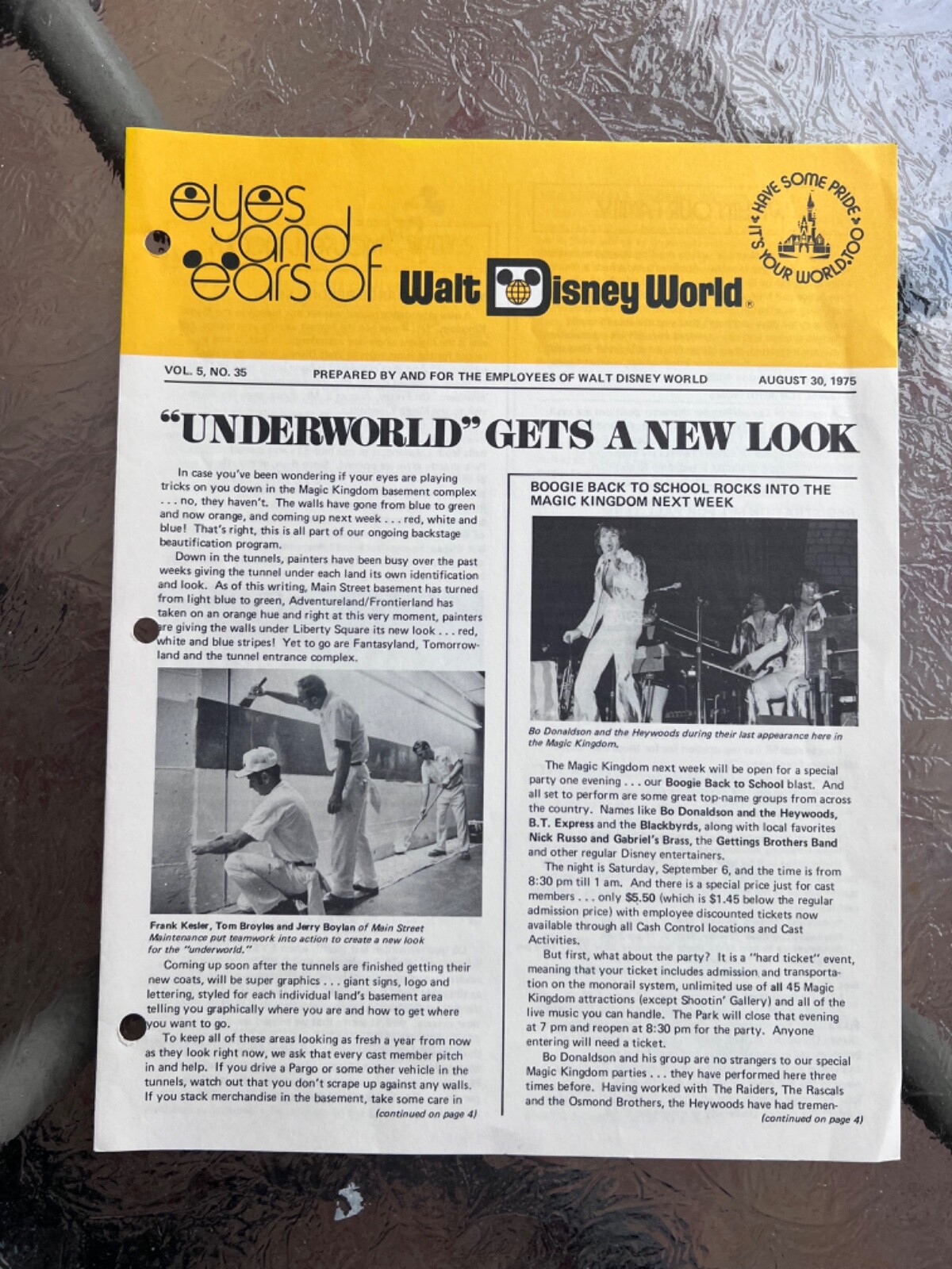 1975 Vintage Rare Disney original Document Eyes and Ears Publication VOL.5 #34