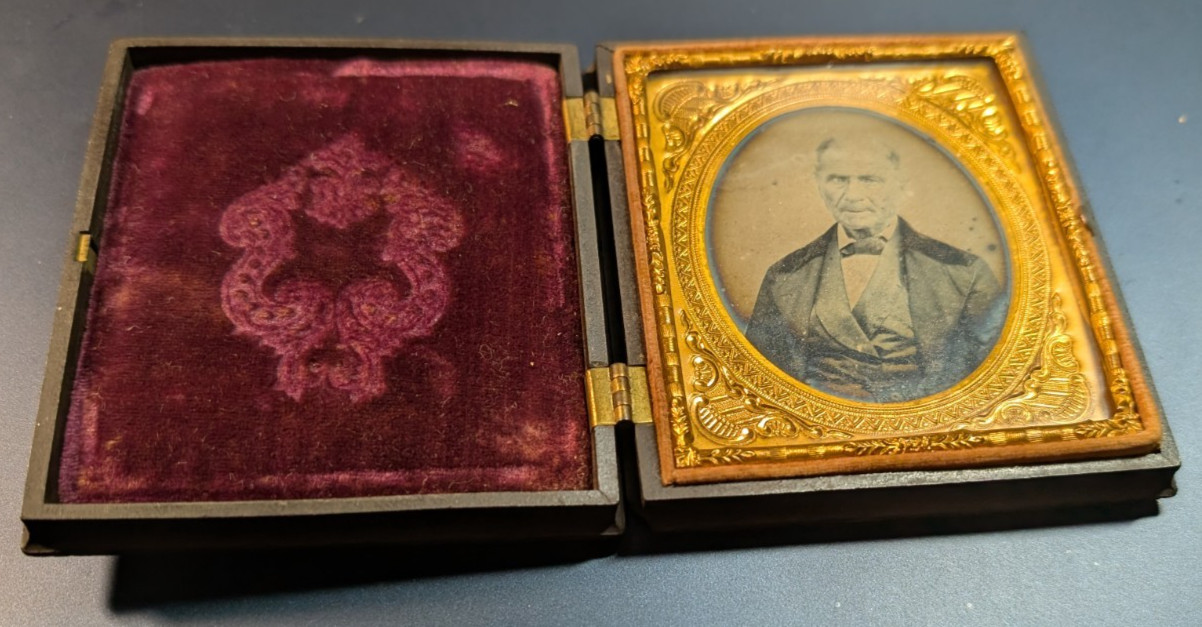 1880\'s Ambrotype Portrait Elderly Gentleman Union Case-Victorian Era-Nice Shape