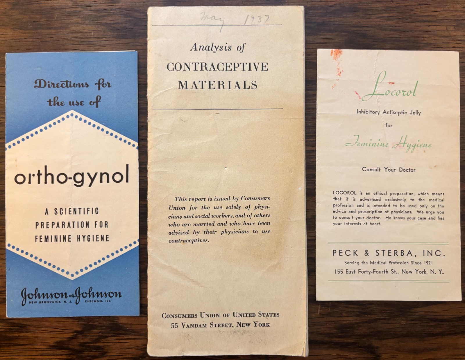 c1937 WOMENS BIRTH CONTROL METHODS CONTRACEPTION FEMININE HYGIENE GYNECOLOGY