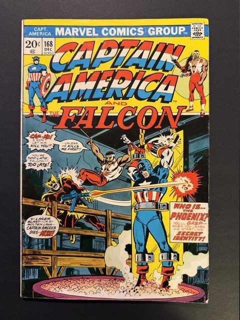Captain America #168 1973 KEY 1st App Helmut Zemo Phoenix Roy Thomas FN+ 6.5