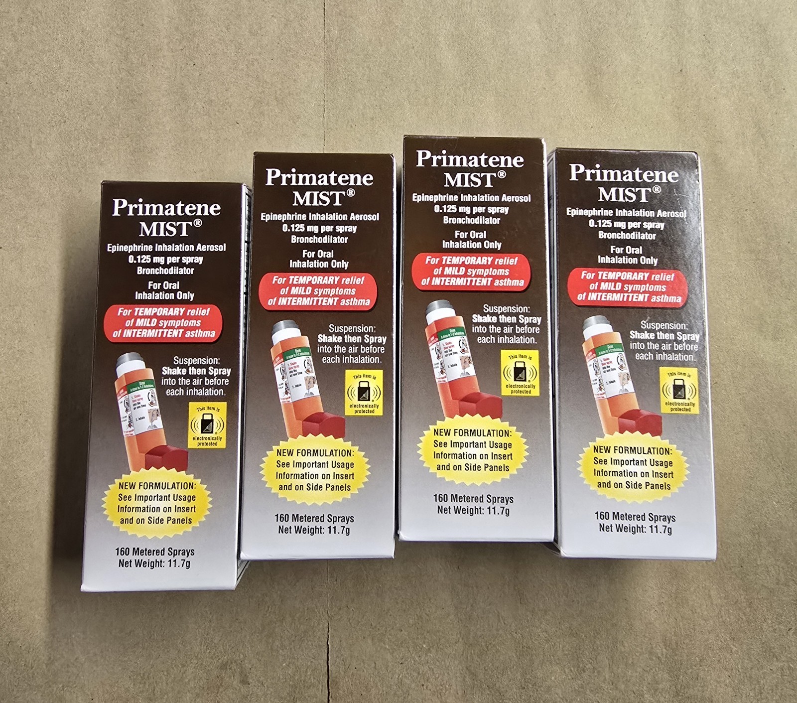 4 Pack Primatene MIST Epinephrine Inhaler EXP 12/2027+  USA NEW