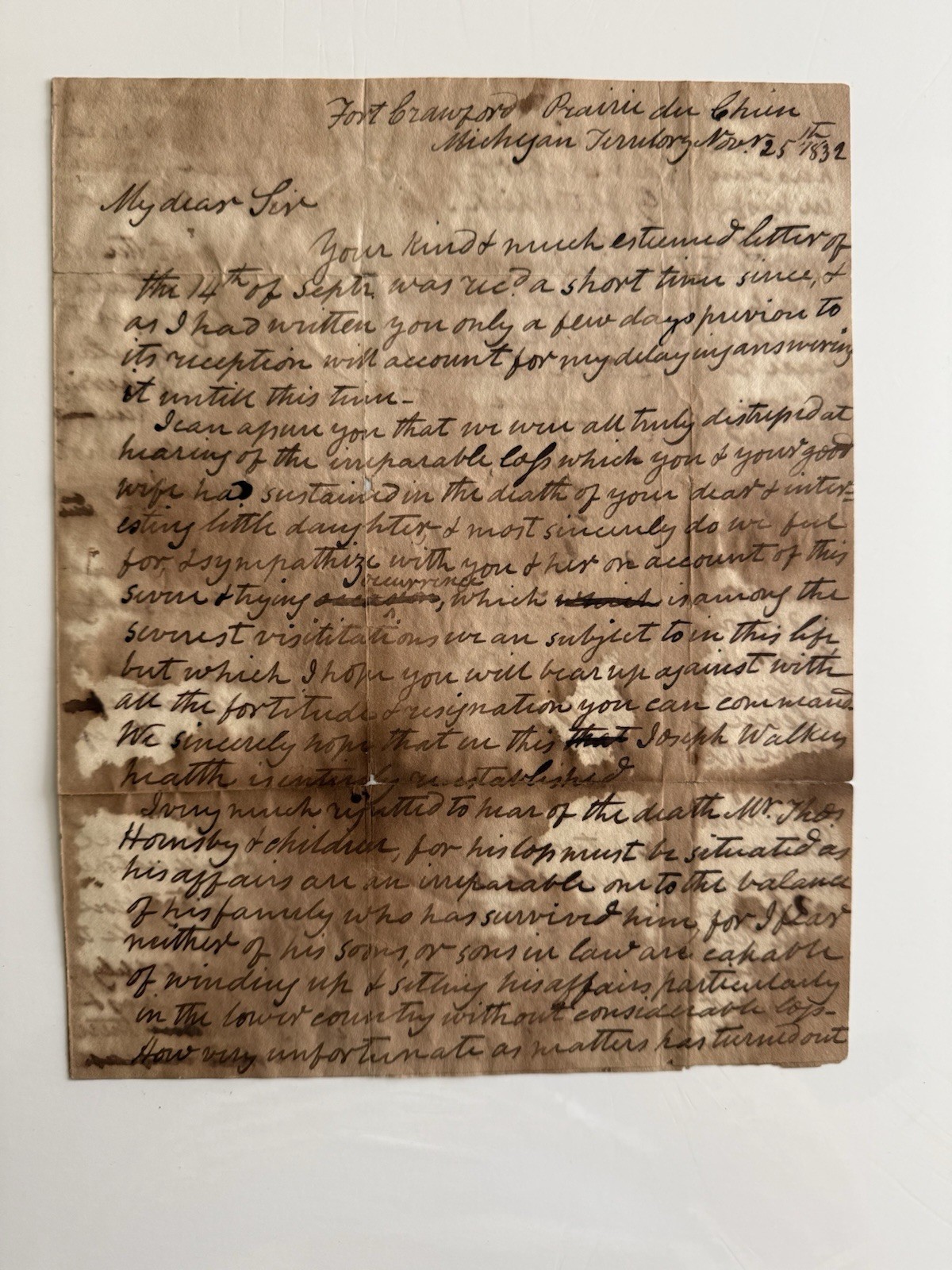 1832 Four Page Letter From Zachary Taylor