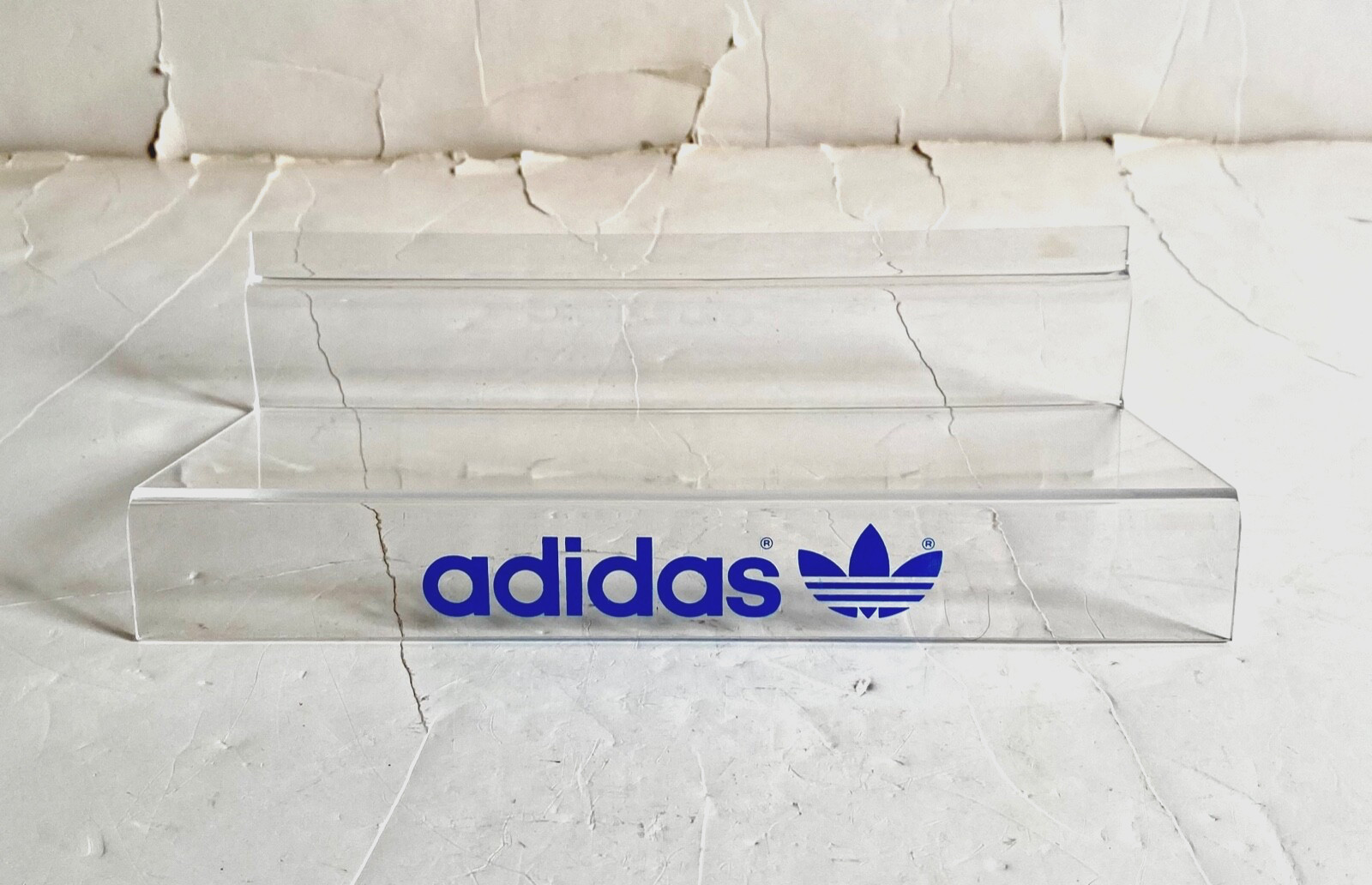 Vintage Acrylic Adidas Trefoil Shoes Store Slatwall Shoe Shelf Display Sign D