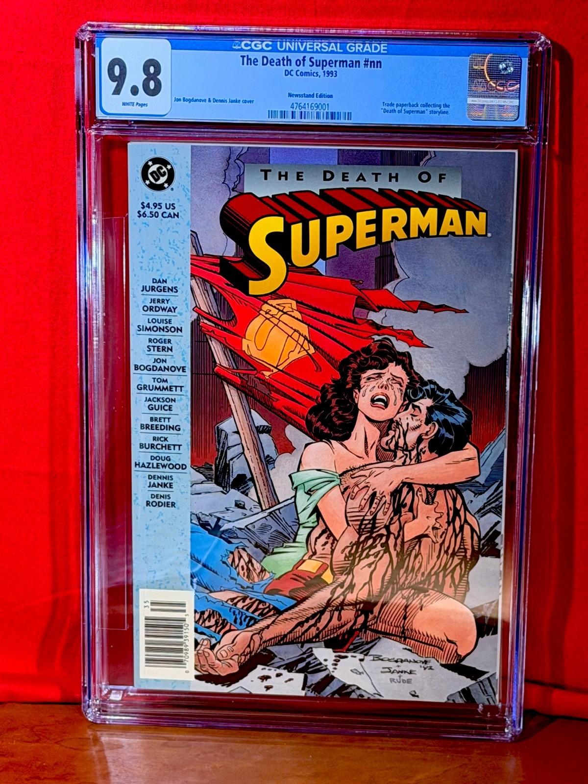 The Death of Superman #nn DC Comics  TPB CGC 9.8 NM/MT White Pages 1st Printing