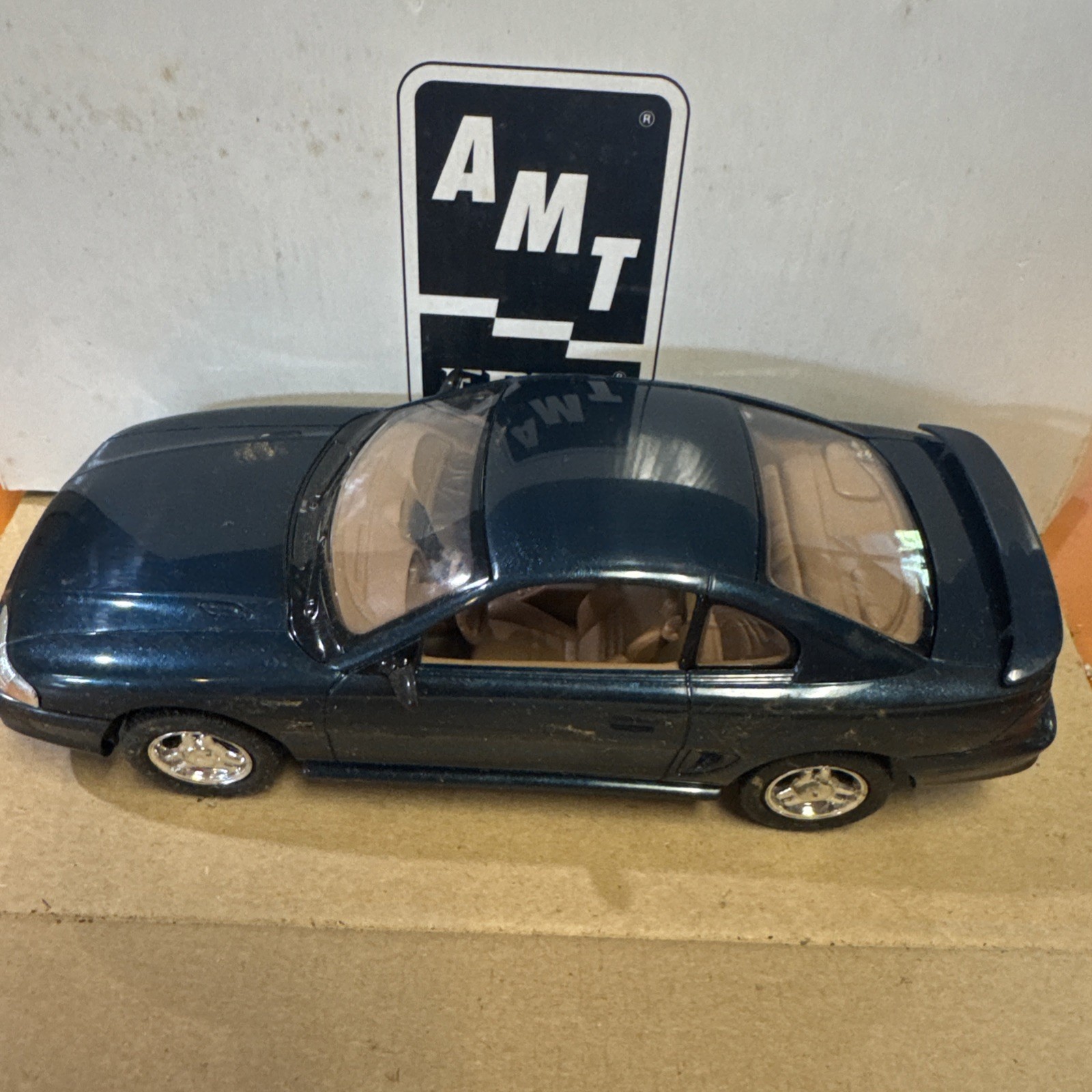 Vintage AMT Ertl 1995 Ford Mustang GT Deep Forest Green Promo Model Car 6553EO