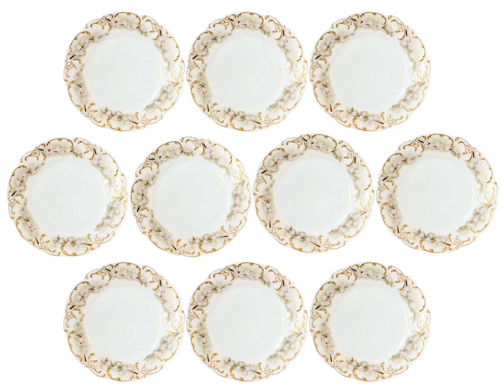 Haviland Limoges Pastel Plates, S/10